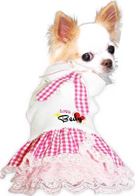【犬服 犬 服 犬の服 名入れ】愛犬のお名前入り ラブラビット ワンピース 【ドッグウェア トイプードル チワワ ダックス おしゃれ ポメラニアン タムベディ】[GI](H/)