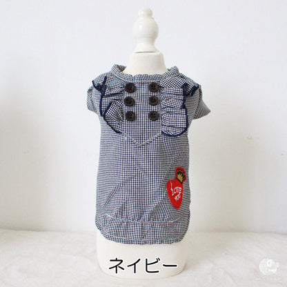 【犬服 犬 服 犬の服 冬服 秋服用】ラブユーフリルシャツ【前開きボタンドッグ ペット ウェア アウトレット ダックス トイプードル チワワ タムベディかっこいい マルチーズ】[CN]