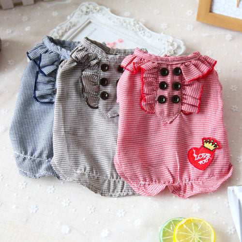 【犬服 犬 服 犬の服 冬服 秋服用】ラブユーフリルシャツ【前開きボタンドッグ ペット ウェア アウトレット ダックス トイプードル チワワ タムベディかっこいい マルチーズ】[CN]