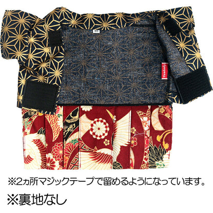 【着物 犬 服 犬の服 秋服 冬服用】男振り袴 万華(まんげ)《名入れ可能》【日本製 和柄 お正月 初詣 七五三 はかまドッグ ペット ウェア ダックス トイプードル チワワ タムベディ おしゃれ パピヨン】
