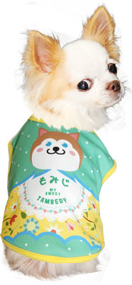 【犬服 犬 服 名入れ 春夏服用】ひんやり 接触冷感素材 クール 愛犬のお名前入り まんまるわんこ ノースリーブ 【ドッグウェア 水玉 ダックス トイプードル チワワ 暑さ対策 タムベディ】(S/B/N/H/)