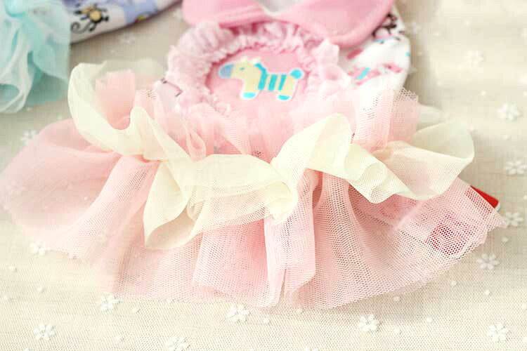【犬 夏服 犬の服 春服用】メルヘンワンピース【ドッグウェア 襟付き チュールスカート レース フリル ドッグ ペット ダックス トイプードル チワワ タムベディかわいい】[CN][GI]