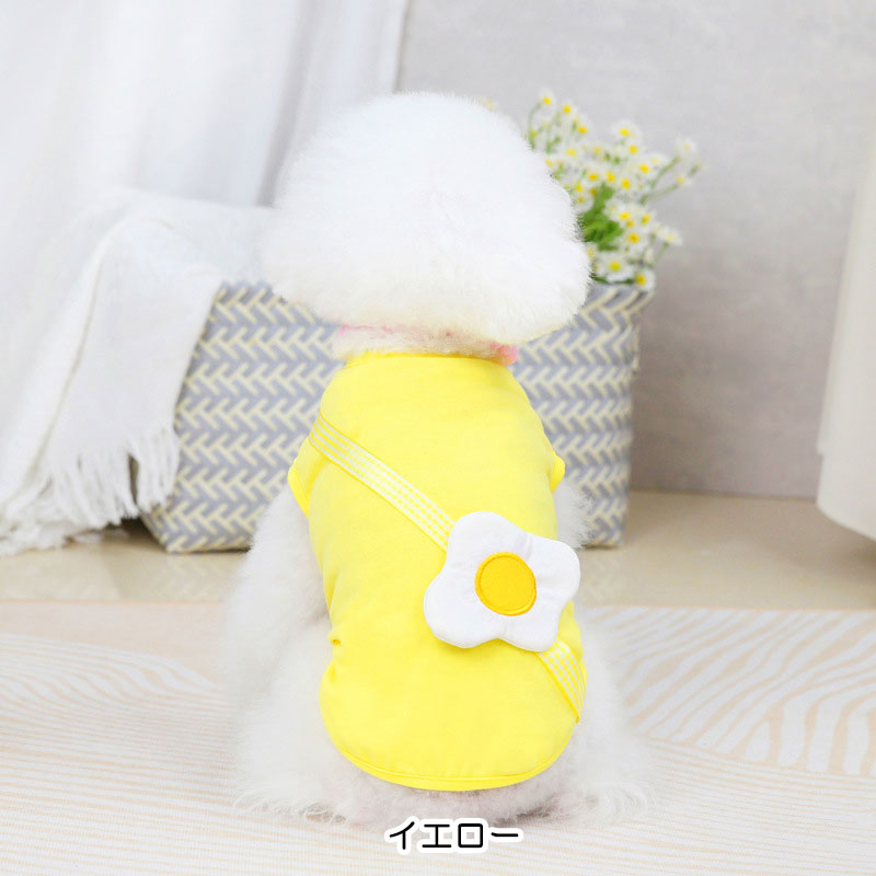 【犬 夏服 犬の服 春服用】目玉焼きシャツ【ドッグウェア たまご モチーフ ノースリーブ ドッグ ペット アウトレット ダックス トイプードル チワワ タムベディおもしろい シーズー】[CN]