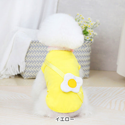 【犬 夏服 犬の服 春服用】目玉焼きシャツ【ドッグウェア たまご モチーフ ノースリーブ ドッグ ペット アウトレット ダックス トイプードル チワワ タムベディおもしろい シーズー】[CN]