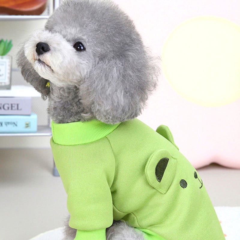 【犬服 犬 服 犬の服 秋服 冬服用】耳がかわいいクマちゃんトレーナー【裏起毛 寒さ対策 カラフル ドッグ ペット ウェア ダックス トイプードル チワワ タムベディかわいい シーズー】[CN]