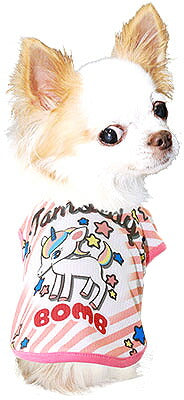 【犬服 犬 服 犬の服 春服 夏服用 名入れ】愛犬のお名前入り 接触冷感素材クール ミラクルユニコーン シャツ【ドッグウェア チワワ ダックス トイプードル かわいい パピヨン 暑さ対策 熱中症対策 タムベディ】(S/B/N/H/)
