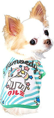 【犬服 犬 服 犬の服 春服 夏服用 名入れ】愛犬のお名前入り 接触冷感素材クール ミラクルユニコーン シャツ【ドッグウェア チワワ ダックス トイプードル かわいい パピヨン 暑さ対策 熱中症対策 タムベディ】(S/B/N/H/)