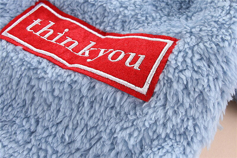 【犬服 犬 服 犬の服 秋 冬用 】モコモコthinkyouボア【マイヤーフリース ボーダー ふわふわ あったか 寒さ対策 ドッグ ペット ウェア アウトレット ダックス トイプードル チワワ タムベディ】[CN][GI]