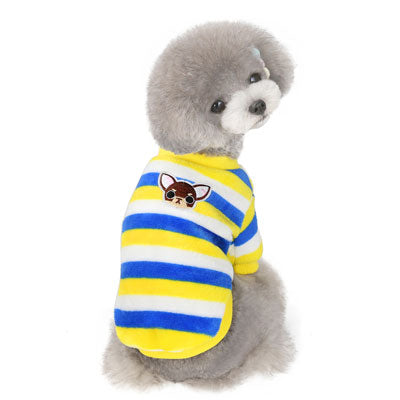 【犬服 犬 服 犬の服】ボーダーモコモコ シャツ【ドッグウェア フリース マイヤー ボア ペット アウトレット ダックス トイプードル チワワ 服 タムベディ かわいい ヨークシャー】[CN]