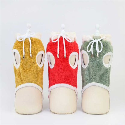 【犬服 犬 服 犬の服 ドッグウェア】モコモコホワイトフードパーカー【ペット アウトレット フリース マイヤー ボア ダックス トイプードル チワワ 服 タムベディ おしゃれ パグ】[CN][GI]