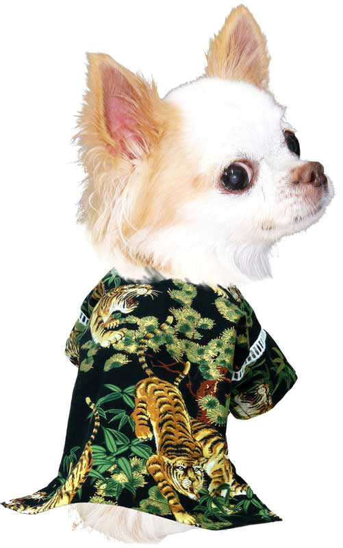 【犬 甚平 浴衣 夏服用】《名入れ可能》猛虎甚平【じんべい 和装 浴衣 トラ とら 竹 かっこいい 祭り 花火大会 ドッグ ペット ウェア 男の子 ダックス トイプードル チワワ タムベディおしゃれ】