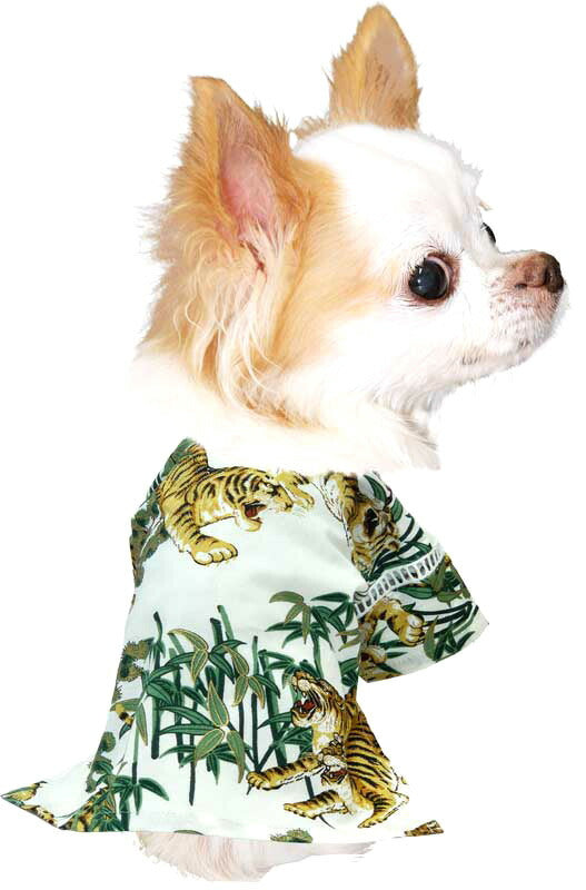 【犬 甚平 浴衣 夏服用】《名入れ可能》猛虎甚平【じんべい 和装 浴衣 トラ とら 竹 かっこいい 祭り 花火大会 ドッグ ペット ウェア 男の子 ダックス トイプードル チワワ タムベディおしゃれ】