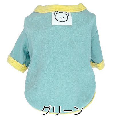 【犬服 犬 服 犬の服 秋服 冬服用】マフラー付きクマちゃんシャツ【マフラー 取り外し可能 ベア 寒さ対策 あったかドッグ ペット ウェア ダックス トイプードル チワワ タムベディ】[CN]