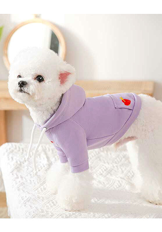 【犬服 犬 服 犬の服 春服 夏服用】胸キュンパーカー【ドッグウェア ハート 刺繍 袖あり パステルカラー ドッグ ペット ダックス トイプードル チワワ タムベディかわいい ヨークシャー】[GI][CN]