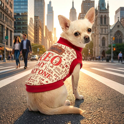 【犬服 犬 服 犬の服 秋服 冬服用】愛犬のお名前入り マイオンリーワン 【NY ロゴ 日本製 オリジナル ドッグ ペット ウェア ダックス トイプードル チワワ タムベディ おしゃれ シーズー】(S/3/RI/H/)