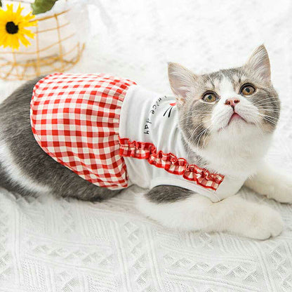 【犬 夏服 犬の服 春服用】ナイスデーワンピース【ドッグウェア ペット リボン フリル アウトレット ダックス トイプードル チワワ タムベディ かわいい パピヨン】[CN][GI]