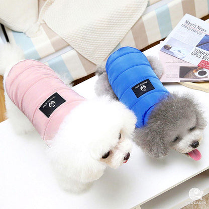 【犬服 犬 服 犬の服 秋服 冬服用】ナイロンベストアウター【前開き カラフル 寒さ対策ドッグ ペット ウェア ダックス トイプードル チワワ タムベディかっこいい ポメラニアン】[CN]