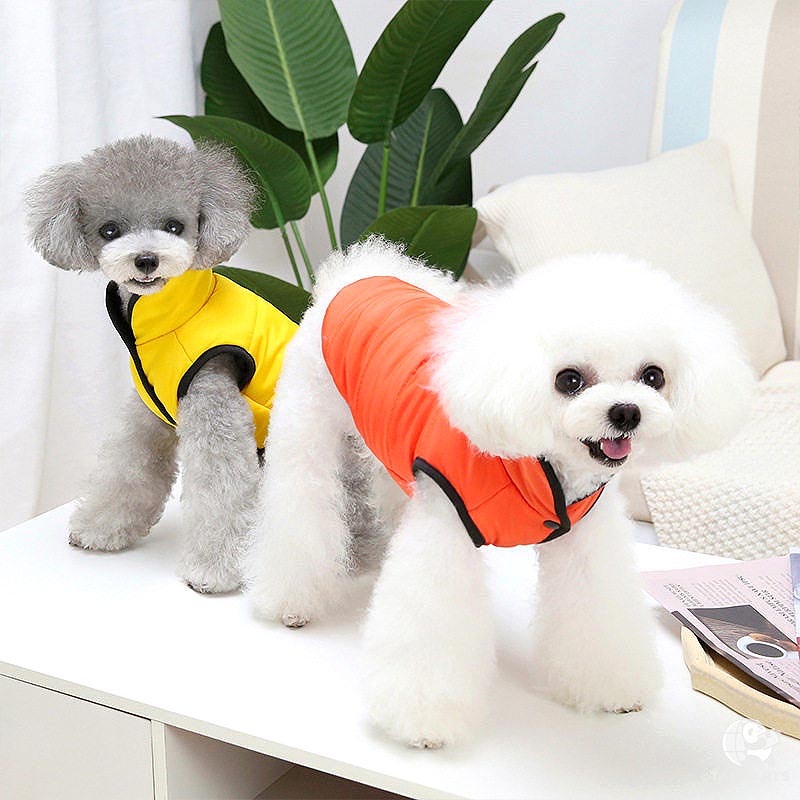 【犬服 犬 服 犬の服 秋服 冬服用】ナイロンベストアウター【前開き カラフル 寒さ対策ドッグ ペット ウェア ダックス トイプードル チワワ タムベディかっこいい ポメラニアン】[CN]