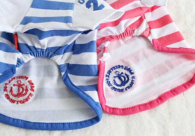 【犬 夏服 犬の服 春服用】オーシャン27ボーダーシャツ【ドッグウェア ペット しましま マリン フリル アウトレット ダックス トイプードル チワワ 服 タムベディ おしゃれ】[CN][GI]