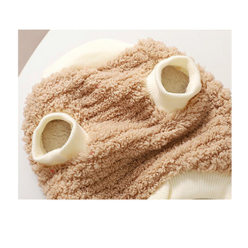 【犬服 犬 服 犬の服 秋服 冬服用】ワンポイントホワイトベアボア【フワフワ モコモコ くま 暖かい 防寒 寒さ対策ドッグ ペット ウェア ダックス トイプードル チワワ タムベディ おしゃれ パピヨン】[GI][CN]