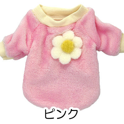 【犬服 犬 服 犬の服】大きなお花のふわふわシャツ【ドッグウェア フリース マイヤー ボア ペット アウトレット ダックス トイプードル チワワ 服 タムベディ かわいい パグ】[CN]