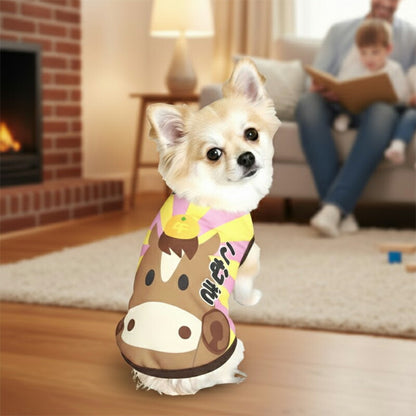 【犬服 犬 服 秋冬 犬の服 名入れ】愛犬のお名前入り おうまさんシャツ【干支 日本製 初詣 年賀状 チワワ ダックス トイプードル おもしろ ヨーキー】(S/3/RI/H/)