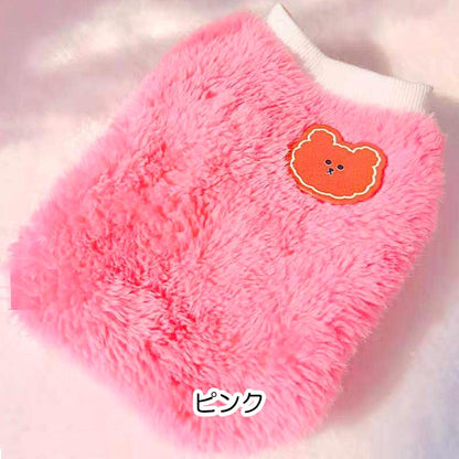 【犬服 犬 服 犬の服】パステルフワフワシャツ【ドッグウェア マイヤー ボア ペット アウトレット ダックス トイプードル チワワ 服 タムベディ 暖かい シーズー】[CN]