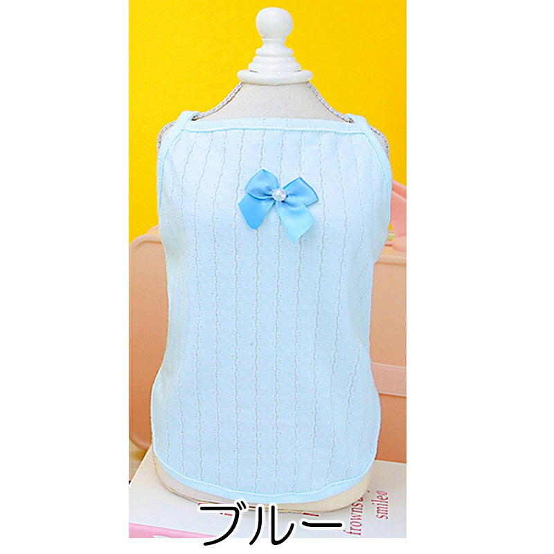 【犬服 犬 服 犬の服 春秋服 夏服用】《名入れ可能》パステルリボンキャミソール【パステル 女の子 ドッグ ペット ウェア ダックス トイプードル チワワ タムベディ ポメラニアン】[CN]