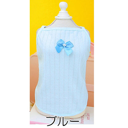 【犬服 犬 服 犬の服 春秋服 夏服用】《名入れ可能》パステルリボンキャミソール【パステル 女の子 ドッグ ペット ウェア ダックス トイプードル チワワ タムベディ ポメラニアン】[CN]