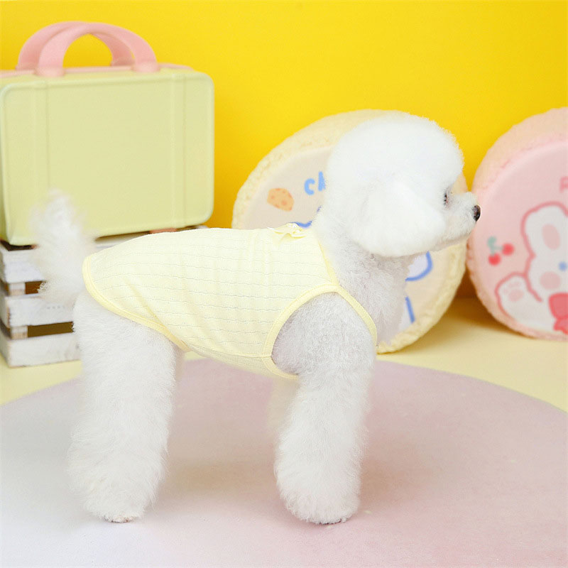 【犬服 犬 服 犬の服 春秋服 夏服用】《名入れ可能》パステルリボンキャミソール【パステル 女の子 ドッグ ペット ウェア ダックス トイプードル チワワ タムベディ ポメラニアン】[CN]