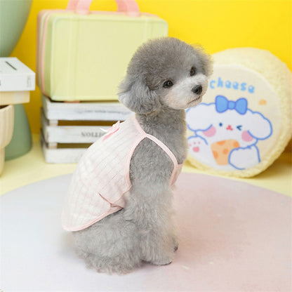【犬服 犬 服 犬の服 春秋服 夏服用】《名入れ可能》パステルリボンキャミソール【パステル 女の子 ドッグ ペット ウェア ダックス トイプードル チワワ タムベディ ポメラニアン】[CN]