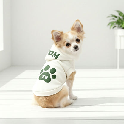 【犬服 犬 服 犬の服 名入れ 秋服 冬服用】愛犬のお名前入り パウパッドパーカー【フードネーム 肉球 ドッグ ペット ウェア ダックス トイプードル チワワ タムベディおしゃれ パグ】(O/3/RI/H/)