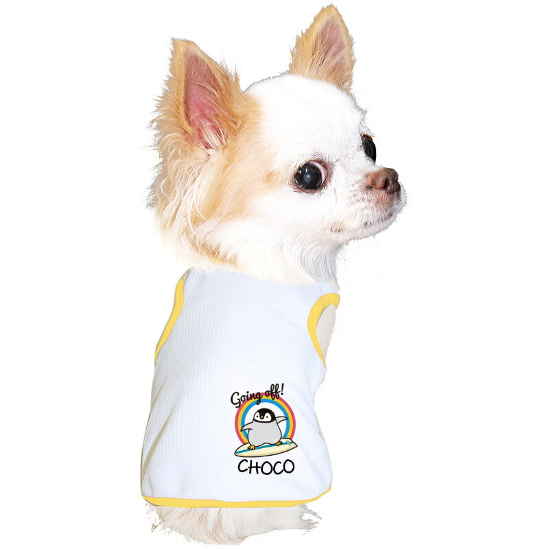 【犬服 犬 服 犬の服 夏服用】愛犬のお名前入り 接触冷感素材 クール ペンギンウェイブ【日本製 ひんやり 涼しい日焼け対策 暑さ対策 ドッグ ペット ウェア ダックス トイプードル チワワ タムベディ かわいい シーズ】(O/B/T/H/)