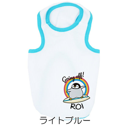 【犬服 犬 服 犬の服 夏服用】愛犬のお名前入り 接触冷感素材 クール ペンギンウェイブ【日本製 ひんやり 涼しい日焼け対策 暑さ対策 ドッグ ペット ウェア ダックス トイプードル チワワ タムベディ かわいい シーズ】(O/B/T/H/)