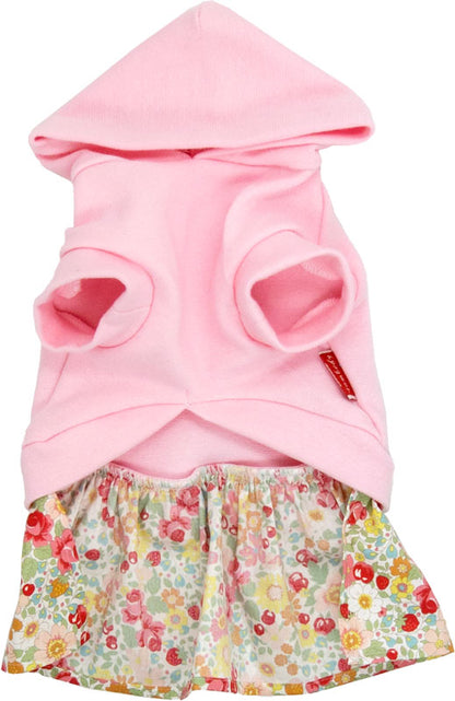 【犬服 犬 服 犬の服 名入れ】愛犬のお名前入り ピンクベアワンピース【ドッグウェア ペット 女の子 花柄 くま トイプードル チワワ ダックス かわいい シーズー タムベディ】(L/)