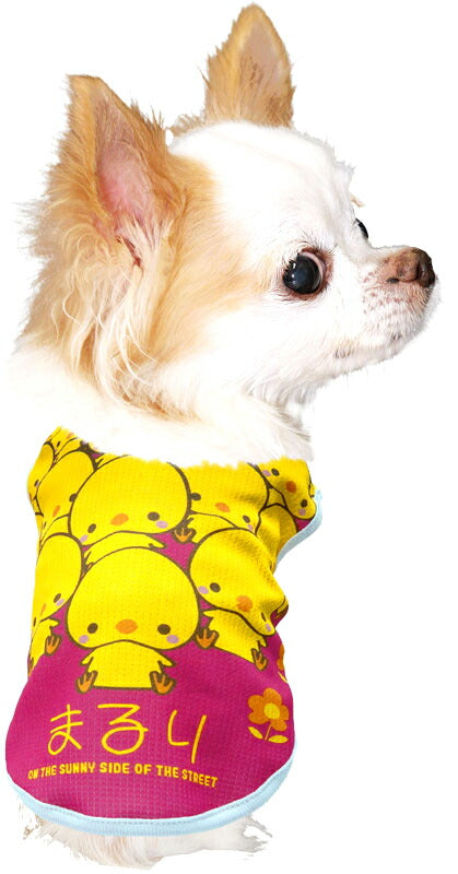 【犬服 犬 服 夏用 犬の服 名入れ 春服用】ひんやり 接触冷感素材 クール 愛犬のお名前入り ピヨピヨシャツ 【ドッグ ペット ウェア ダックス トイプードル チワワ タムベディ おもしろい】(S/B/N/H/)