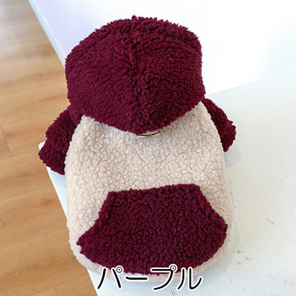 【犬服 犬 服 犬の服 秋服 冬服用】ポケットボアアウター【モコモコ 前開きボタ ン裏起毛 寒さ対策 あったかドッグ ペット ウェア ダックス トイプードル チワワ タムベディ オシャレ マルチーズ】[CN]