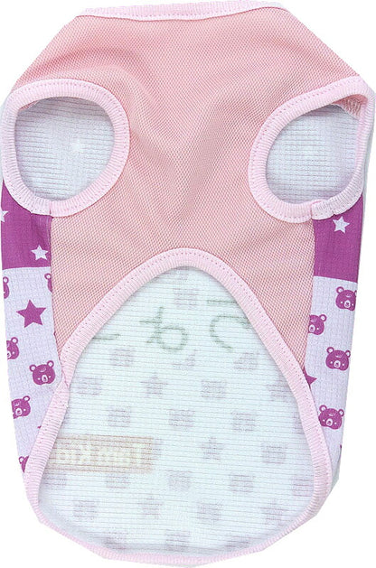【犬 夏服用 犬の服 名入れ 春服】愛犬のお名前入り 接触冷感素材クール ポップアップベアシャツ【ドッグウェア トイプードル チワワ キュート 暑さ対策 熱中症対策 タムベディ】(S/B/N/H/)