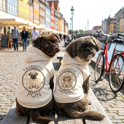 【犬服 犬 服 犬の服 秋服 冬服用】愛犬のお名前入り パフィハグフーディ 【パーカー 犬種 日本製 オリジナル ドッグ ペット ウェア ダックス トイプードル チワワ タムベディ キュート ヨーキー】(O/3/RI/H/)