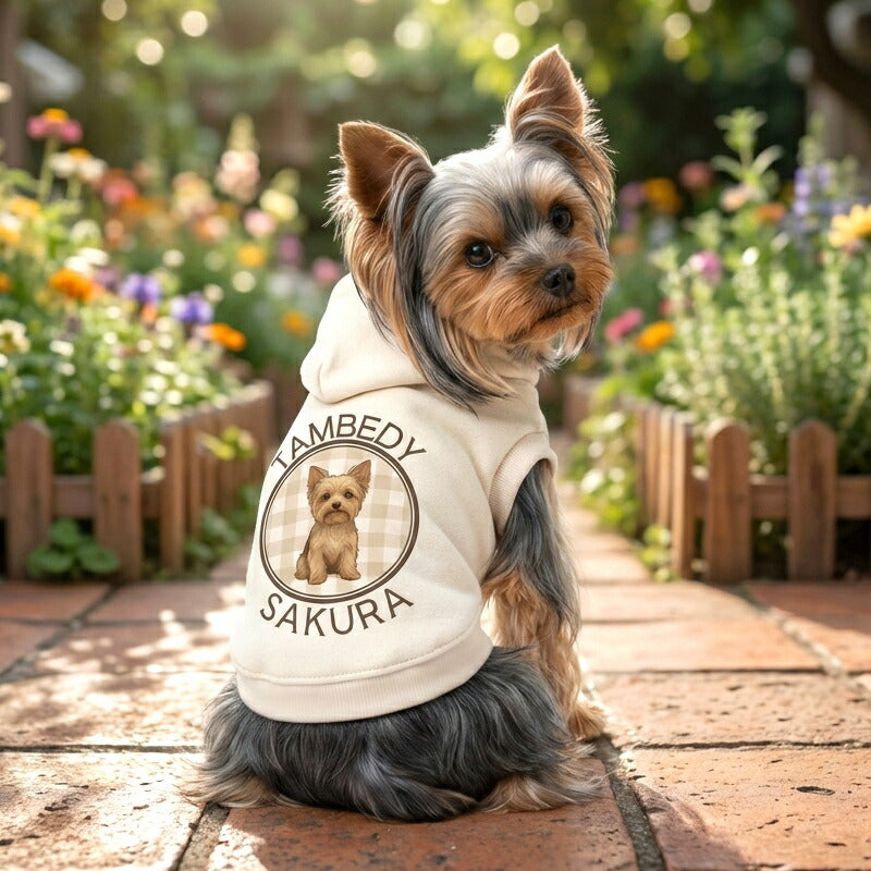 【犬服 犬 服 犬の服 秋服 冬服用】愛犬のお名前入り パフィハグフーディ 【パーカー 犬種 日本製 オリジナル ドッグ ペット ウェア ダックス トイプードル チワワ タムベディ キュート ヨーキー】(O/3/RI/H/)