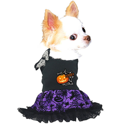 【犬服 犬 服 犬の服 秋服 冬服用】愛犬のお名前入り パンプキンゴスドレス【かぼちゃ リボン レース ゴールド ハロウィン 仮装 日本製 ドッグ ペット ウェア ダックス トイプードル チワワ タムベディおしゃれ マルチーズ 】