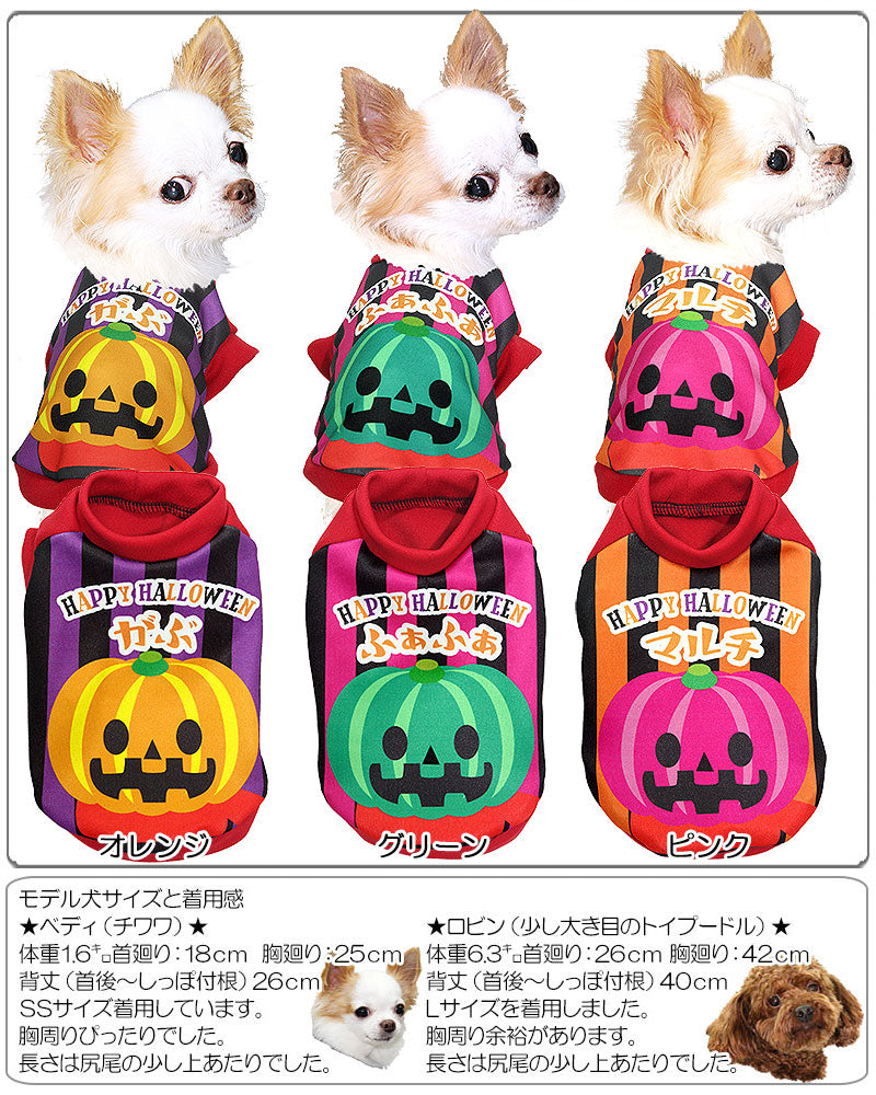 【犬服 犬 服 秋冬 犬の服 名入れ】愛犬のお名前入り パンプキンマン シャツ【ドッグウェア ハロウィン かぼちゃ チワワ ダックス トイプードル かわいい シーズー タムベディ】(S/3/RI/H/)