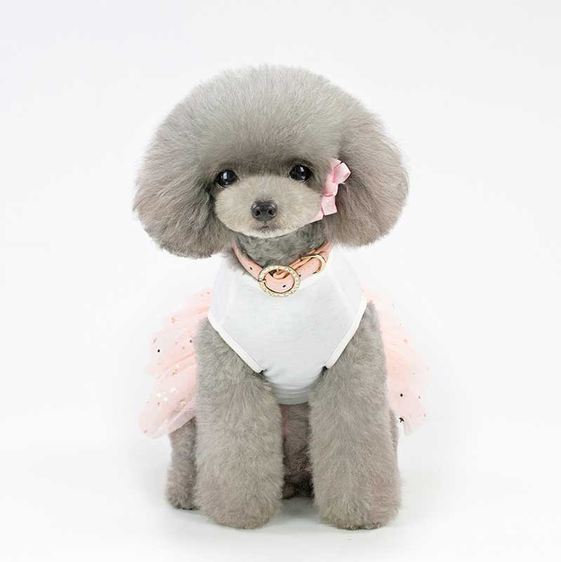 【犬 夏服 犬の服 春服用】ラビットチュールワンピース【ドッグウェア うさぎ 三段 ラメ スター ドッグ ペット アウトレット ダックス トイプードル チワワ タムベディ パピヨン】[CN]