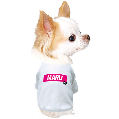 【犬服 犬 服 犬の服 名入れ 春服 夏秋服用】愛犬のお名前入り ラグランビッグスクエア【ネームプレート ドッグ ペット ウェア ダックス トイプードル チワワ タムベディ フレンチブル】(O/F/RA/L/)