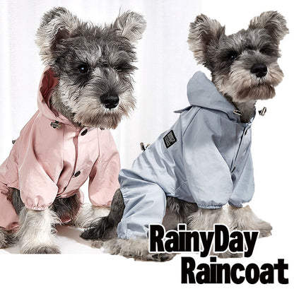 【犬服 犬 服 犬の服】レイニーデイレインコート【ドッグウェア 合羽 カッパ 雨具 梅雨 お散歩 チワワ ダックス トイプードル タムベディ キレイ系 シーズー】[CN]