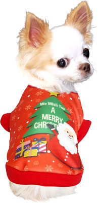 【犬服 犬 服 秋冬 犬の服 クリスマス秋服 冬服用】レッドクリスマス (3D)【ドッグウェア ペット サンタ トナカイ 雪だるま チワワ ダックス トイプードル かわいい マルチーズ タムベディ】