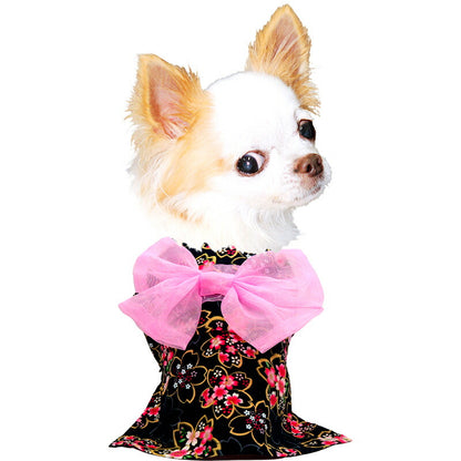 【犬服 犬 服 犬の服 春服 夏服用】鈴莉～りり～浴衣 《名入れ可能》《コサージュ別売》【ゆかた 和柄 お祭り 花火ドッグ ペット ウェア ダックス トイプードル チワワ タムベディ美しい ポメラニアン】[GI]