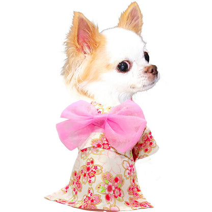 【犬服 犬 服 犬の服 春服 夏服用】鈴莉～りり～浴衣 《名入れ可能》《コサージュ別売》【ゆかた 和柄 お祭り 花火ドッグ ペット ウェア ダックス トイプードル チワワ タムベディ美しい ポメラニアン】[GI]
