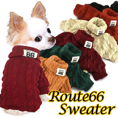 【犬服 犬 服 秋冬 犬の服】ルート66セーター【ドッグウェア ペット アウトレット ダックス トイプードル チワワ 服 タムベディ おしゃれ パピヨン】[CN]