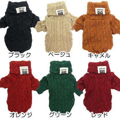 【犬服 犬 服 秋冬 犬の服】ルート66セーター【ドッグウェア ペット アウトレット ダックス トイプードル チワワ 服 タムベディ おしゃれ パピヨン】[CN]